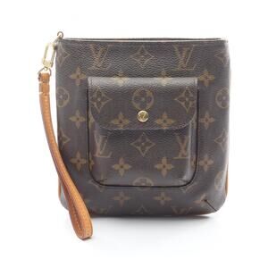 LOUIS VUITTON Brown Monogram Leather Pouch